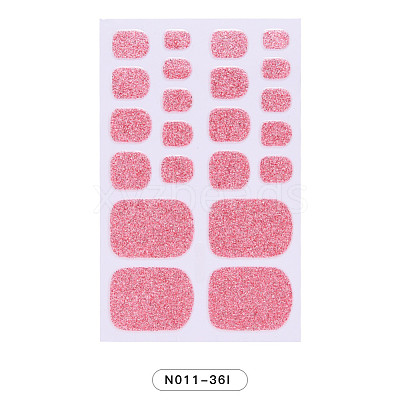 Solid Color Full-Cover Glitter Toenail Wraps MRMJ-N011-36I-1