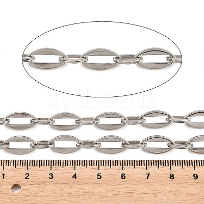 201 Stainless Steel Oval Link Chains CHS-H118-14P-1