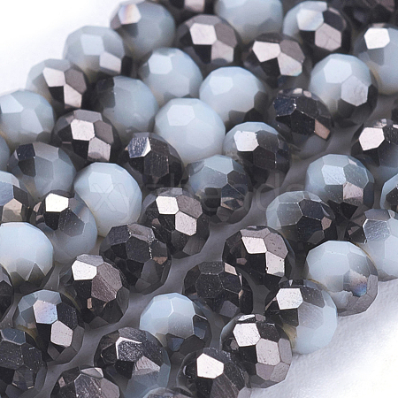 Electroplate Glass Faceted Rondelle Beads Strands X-EGLA-D020-3x2mm-04-1