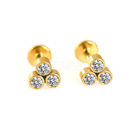 316L Surgical Stainless Steel & G23 Titanium Crystal Rhinestone Labrets for Women Men WG3A239-83-1