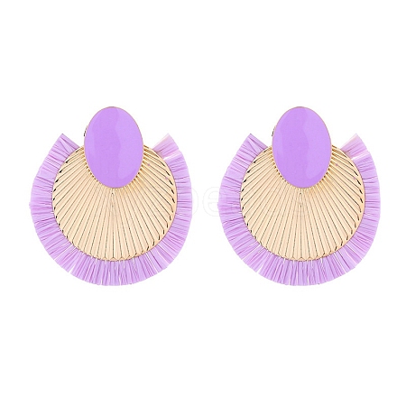 Bohemia Alloy Raffia Stud Earring for Women PW-WGEE6FD-05-1