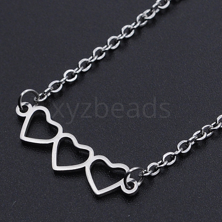 Non-Tarnish 201 Stainless Steel Pendant Necklaces NJEW-S105-JN520-1-1