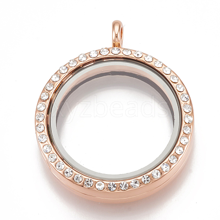 Alloy Magnetic Locket Pendants PALLOY-T052-23RG-1