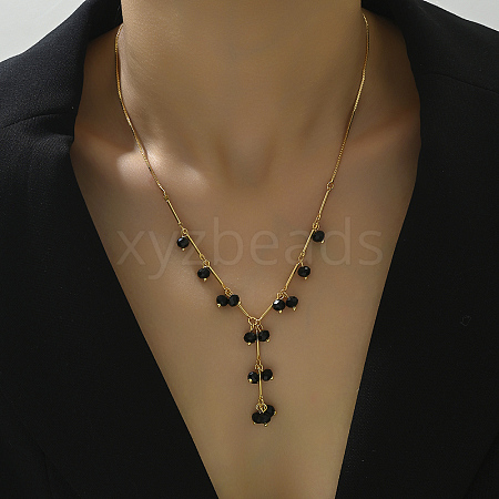 Vintage Crystal Chain Necklace for Women MJ7637-1