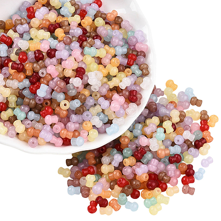 600Pcs Opaque Glass Beads SEED-PA0001-18-1