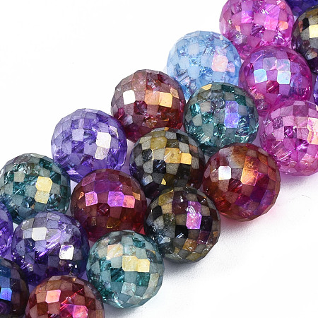 Electroplate Opaque Glass Beads Strands EGLA-S174-32-1