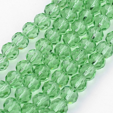 Transparent Glass Bead Strands GLAA-G013-8mm-55-1