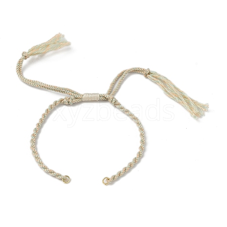 Braided Cotton Cord Bracelet Making MAK-L043-02G-06-1