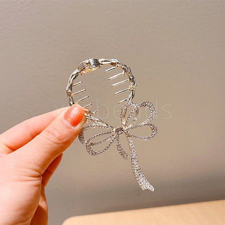 Alloy Bowknot Hair Comb PW-WG3A290-01-1