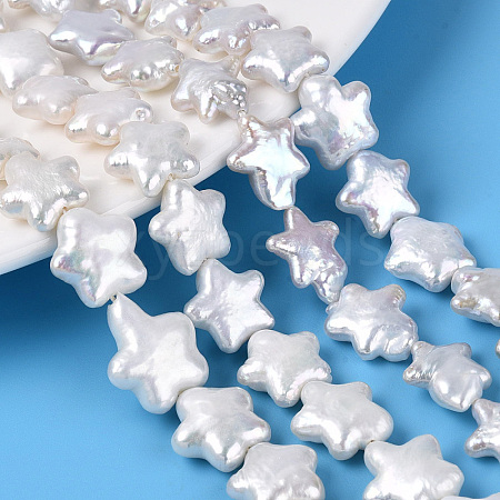 Natural Baroque Keshi Pearl Beads Strands PEAR-S020-Z06-1
