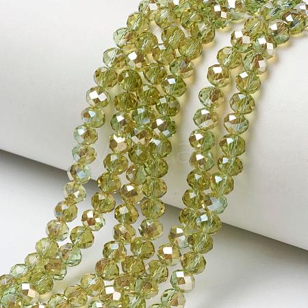 Electroplate Glass Beads Strands EGLA-A034-T10mm-K15-1