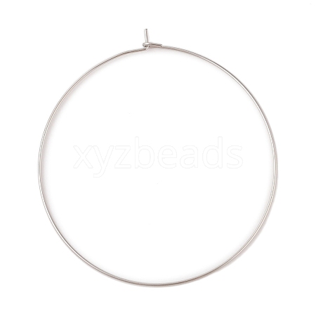 304 Stainless Steel Hoop Earring Findings STAS-Z089-01P-02-1