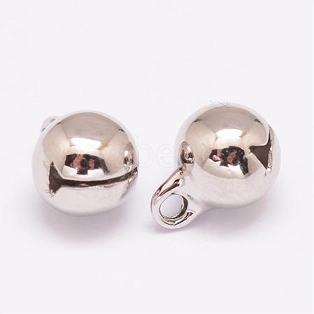 Brass Small Bell Charms KK-P046-01P-8mm-NR-1