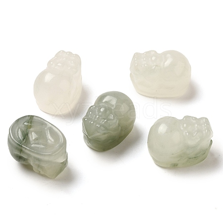 Natural Jade Carved Beads G-P550-14B-1