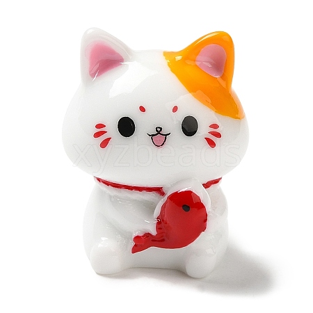 Lucky Cat Resin Display Decorations DJEW-A013-01C-1