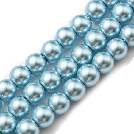 Eco-Friendly Grade A Glass Pearl Beads HY-J002-6mm-HX084-1