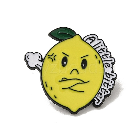 Funny Lemon A Little Bitter Zinc Alloy Brooches JEWB-Z020-01B-1