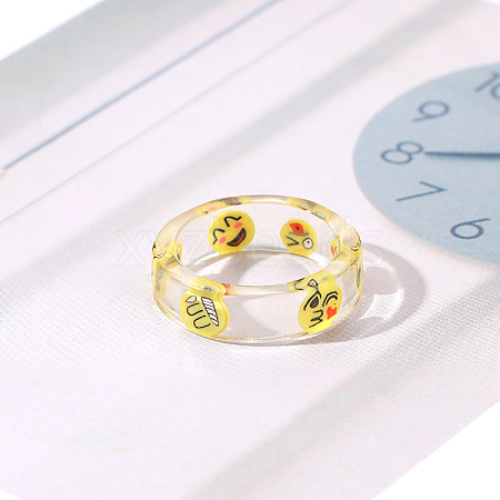 Transparent Resin Finger Rings WG0FCEE-16-1