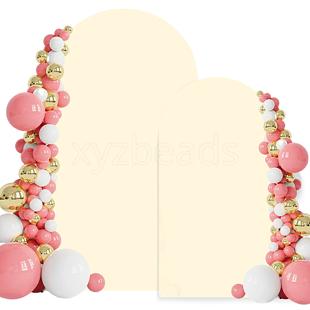 2Pcs 2 Styles Polyester Wedding Arch Cover Cloth FEPA-CN0001-02B-1