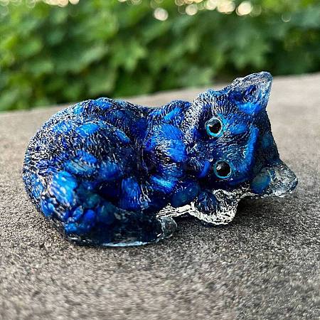 Resin Sleeping Cat Display Decoration PW-WG90471-03-1