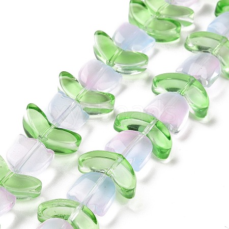 Transparent Glass Beads Strands LAMP-H061-02F-1