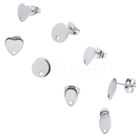 Unicraftale 304 Stainless Steel Stud Earring Findings STAS-UN0007-55-1