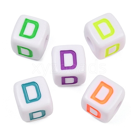 Opaque Acrylic Enamel European Beads AC-ACBA1794-04D-1