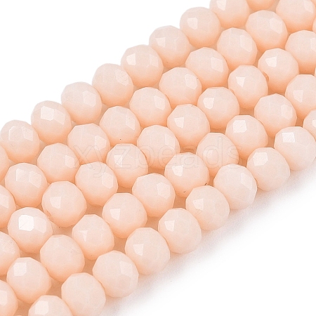 Opaque Solid Color Imitation Jade Glass Beads Strands X-EGLA-A044-P4mm-D05-1
