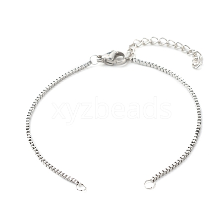 316 Surgical Stainless Steel Box Chains Bracelet Making X-AJEW-JB01065-1