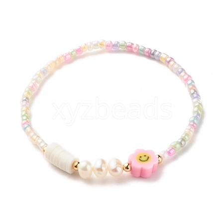 Beaded Stretch Bracelets BJEW-JB07521-02-1