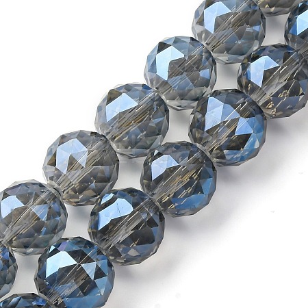 Transparent Electroplate Glass Beads Strands EGLA-N002-34E-F04-1