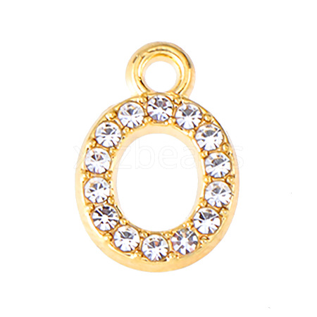 Golden Tone Alloy Rhinestone Pendants PW-WGCC773-15-1