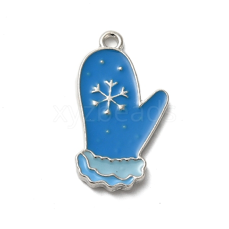 Winter Theme Alloy Enamel Pendants ENAM-M002-05E-P-1