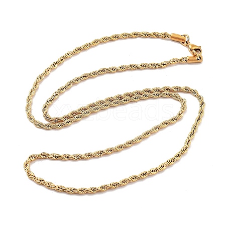 Brass Chain Necklace KK-B082-26G-1
