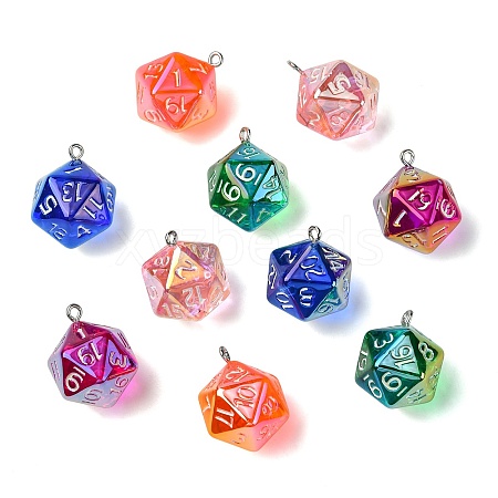 Electroplated Resin Pendants RESI-CJC0023-15-1