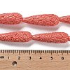 Synthetic Coral Carved Beads Strands CORA-C003-09A-03-4