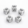 Plated Acrylic Beads PB43C9308-W-1