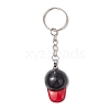 5Pcs Baseball Cap Alloy Enamel Keychains KEYC-JKC01058-4