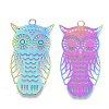 Ion Plating(IP) 201 Stainless Steel Filigree Pendants STAS-R102-23-2