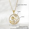 Ocean Summer Brass Pave Clear Cubic Zirconia Pendant Necklaces FS-WG8D1A7-06-1