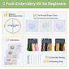 DIY Flower Pattern Embroidery Beginner Kits DIY-TAC0020-38-3