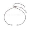 Non-Tarnish 304 Stainless Steel Curb Chain Bracelet Slider Making AJEW-JB01244-02-1