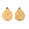 304 Stainless Steel Pendants STAS-D215-05G-1