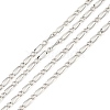 Anti-Tarnish Rhodium Plated 925 Sterling Silver Figaro Chains STER-F052-15P-1