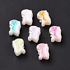 UV Plating Rainbow Iridescent Acrylic European Beads SACR-E009-41-2