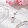 Handmade Glass Beaded Prince with Crown Pendant 304 Stainless Steel Cable Necklaces for Women NJEW-JN05447-01-1