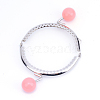Iron Purse Frame Handle with Solid Color Acrylic Beads FIND-Q038P-D23-3