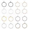 SUPERFINDINGS 400Pcs 8 Colors Iron Hoop Earrings IFIN-FH0001-72A-1