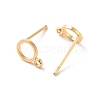 Brass Stud Earring Findings KK-S348-115-2