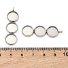 304 Stainless Steel Pendant Cabochon Settings X-STAS-K320-03B-P-3